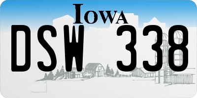 IA license plate DSW338