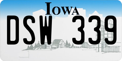 IA license plate DSW339