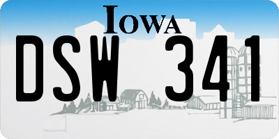 IA license plate DSW341