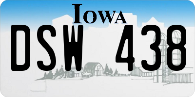 IA license plate DSW438