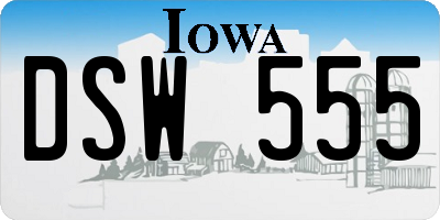 IA license plate DSW555