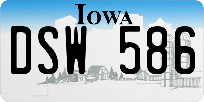 IA license plate DSW586
