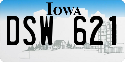 IA license plate DSW621