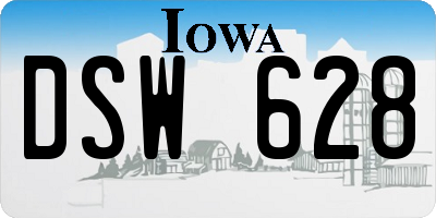 IA license plate DSW628