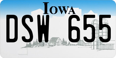 IA license plate DSW655