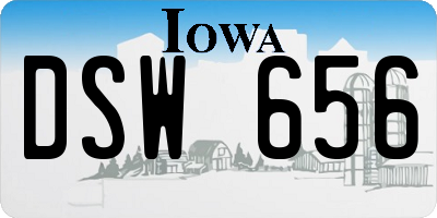 IA license plate DSW656