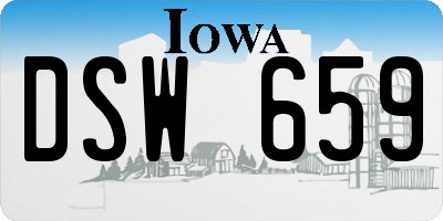 IA license plate DSW659
