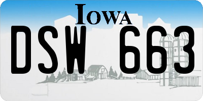 IA license plate DSW663