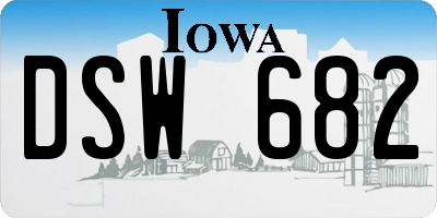 IA license plate DSW682