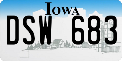 IA license plate DSW683