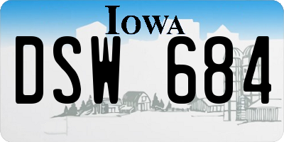IA license plate DSW684
