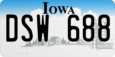 IA license plate DSW688