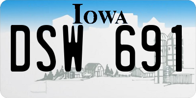 IA license plate DSW691