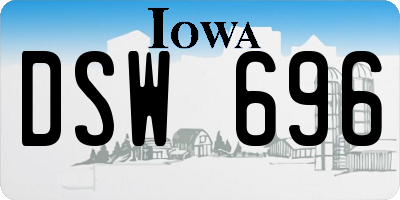 IA license plate DSW696