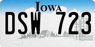 IA license plate DSW723