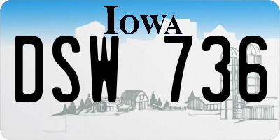 IA license plate DSW736