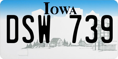 IA license plate DSW739