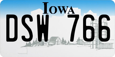 IA license plate DSW766