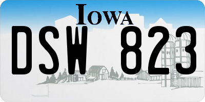 IA license plate DSW823