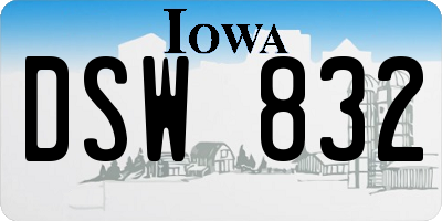 IA license plate DSW832