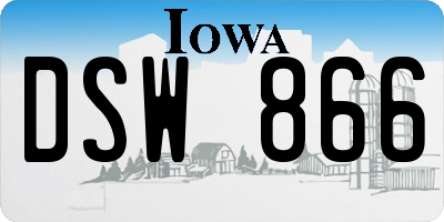 IA license plate DSW866