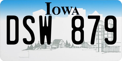 IA license plate DSW879