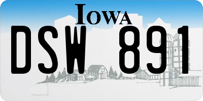 IA license plate DSW891