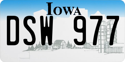 IA license plate DSW977