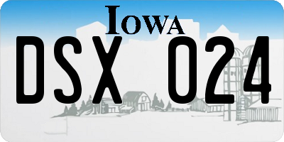 IA license plate DSX024