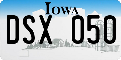 IA license plate DSX050
