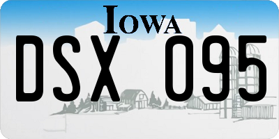 IA license plate DSX095