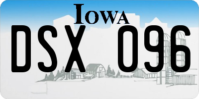 IA license plate DSX096
