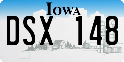 IA license plate DSX148