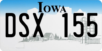 IA license plate DSX155