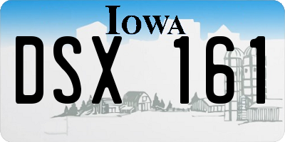 IA license plate DSX161