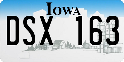 IA license plate DSX163