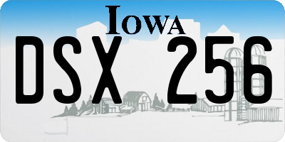 IA license plate DSX256