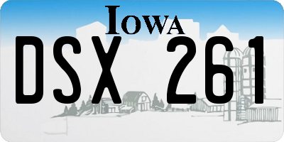 IA license plate DSX261
