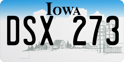 IA license plate DSX273