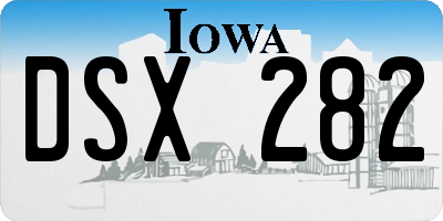 IA license plate DSX282