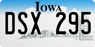 IA license plate DSX295