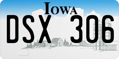 IA license plate DSX306