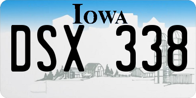 IA license plate DSX338