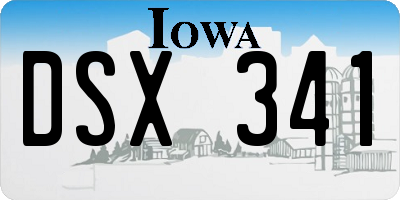 IA license plate DSX341