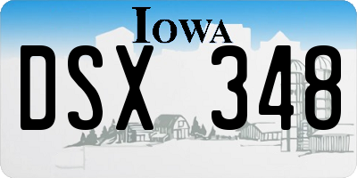 IA license plate DSX348