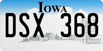 IA license plate DSX368