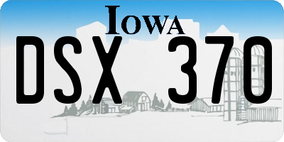 IA license plate DSX370