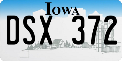 IA license plate DSX372