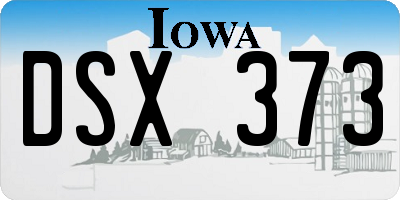 IA license plate DSX373