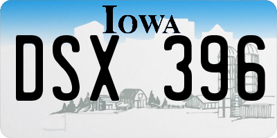 IA license plate DSX396